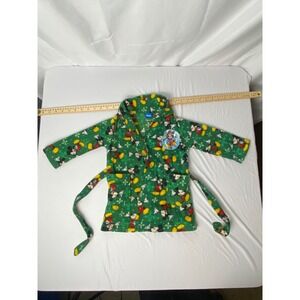 Winter Disney Mickey Mouse Green‎ Fleece Bath Robe Character Graphic 2T